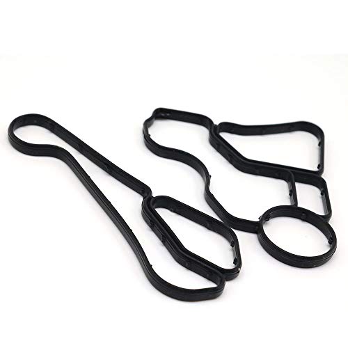 Syuda 11428637820 11428637821 Engine Oil Filter Adapter Gasket Housing & Cooler Seal Gasket for BMW E60 E90 E91 325i