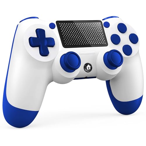 Mando Inalámbrico para PS4, Inalámbrico Mando para PS4, con Audio Jack, Vibración, Seis Ejes, Panel Táctil, Mando para PS4/Slim/Pro/PC