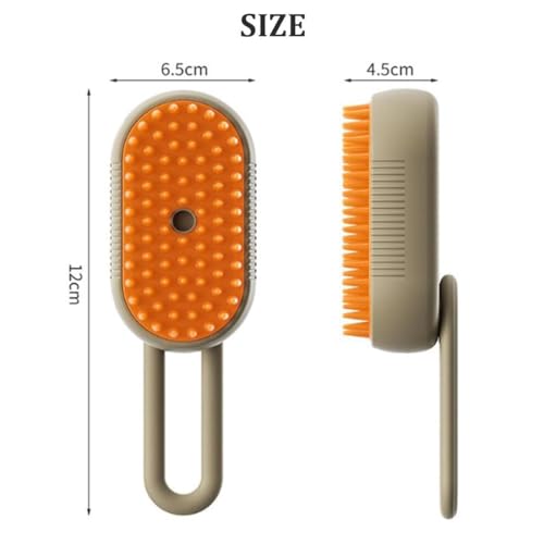 Image of Cat Steam Brush - Spray Design, 3 in 1 Cat Steamy Brush with Steamer, Pet Spray Hair Comb, Steam Brush for Dogs - Suitable for All Pets -Pet Spray Hair Comb (coffee)