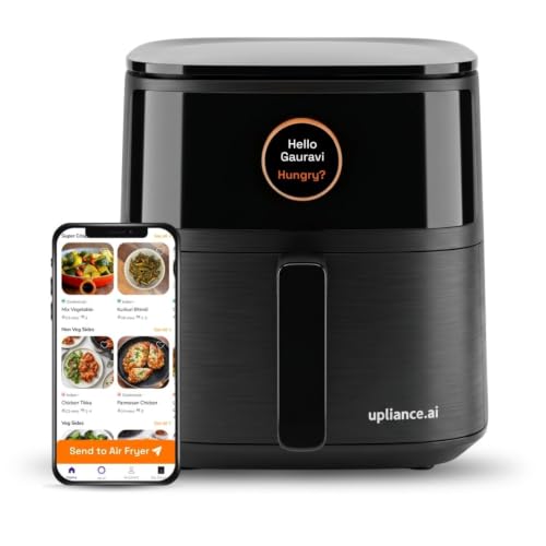 Image of Upliance Smart Air Fryer 5L | Powered by UpAI | Photo to Air Fry | Send Settings from Phone | Reels to Air Fry | AMOLED Touchscreen Dial | 2 Year Warranty