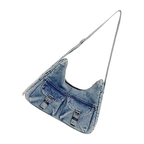 Sac à bandoulière rétro à compartiments lavable pour jeans