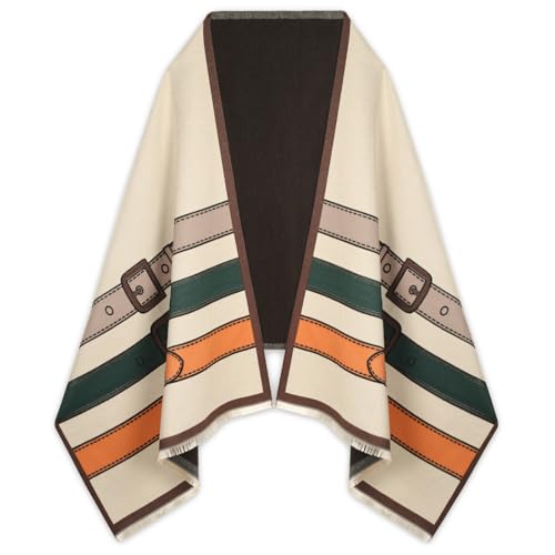 Relang Pashmina Silk Shawl Wrap - Brown Edge