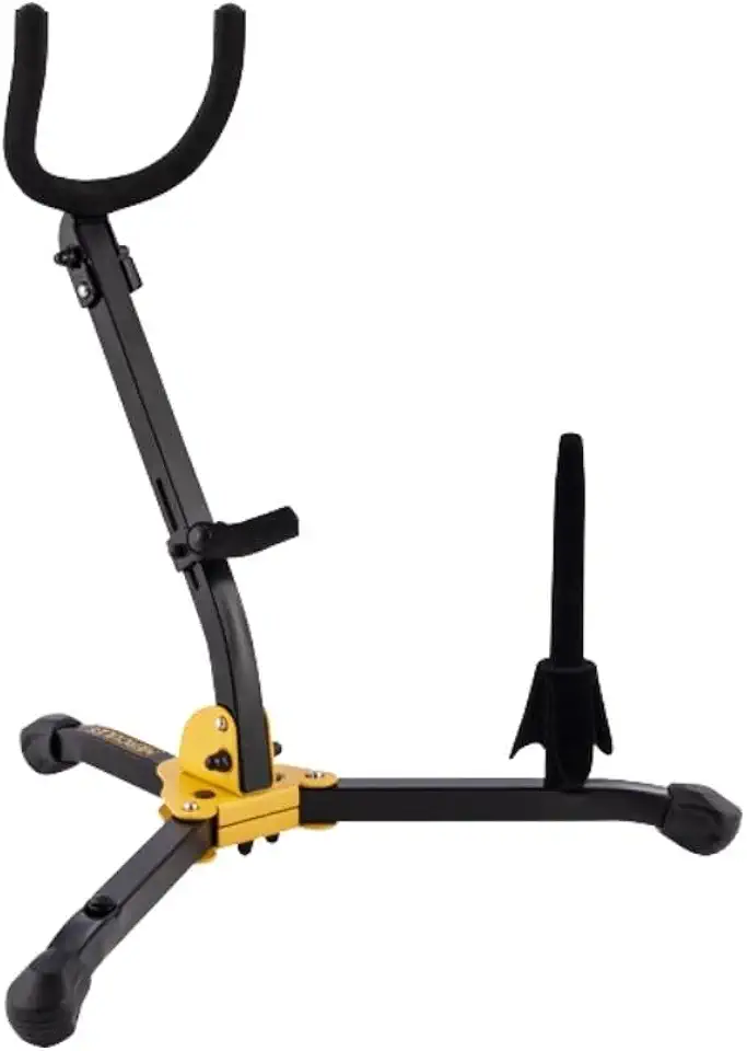Hercules Suporte para Saxofone Alto Tenor e Flauta DS532BB | de Chão, Dobrável, Regulagem de Altura, Espuma Protetora, e Bag de Transporte, para Palco Estúdio Igreja