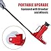 Big RED ATZ120006P Torin Heavy Duty Jack Stands: Pin Style Jack Stand with 2 Casters and Handle, Easily Portable Car Stand for Car SUV, Truck and Pick Up, 12 Ton (24,000 lb) Capacity, Red