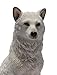 7.75 Inch Wolf Sitting in Snow Decorative Statue Figurine, White