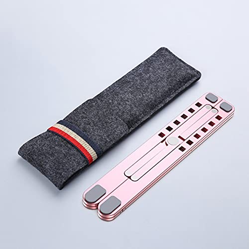 Laptop Stand Portable Heights Adjustable Aluminum Alloy Desktop Ventilated Cooling Holder Folding Color B A A