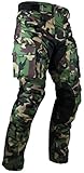 HEYBERRY Sportliche Motorrad Hose Motorradhose Camouflage Grün Gr. L