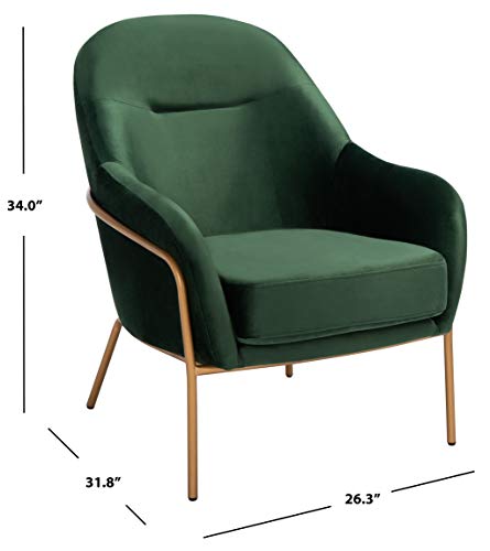Sillón clásico terciopelo verde miniatura 3