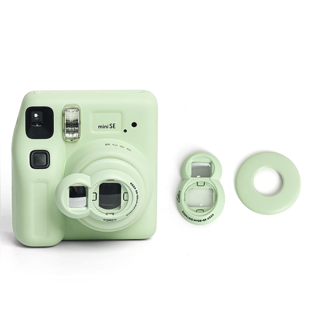 Selfie Mirror for Instax Mini SE, Mini Self-Portrait Mirror Selfie Close Up Lens Accessories for Mini SE Instant Camera (Green)