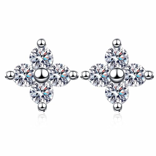 Boucles d'oreilles Moissanite 0.8cttw StarGems argent 925 EX040