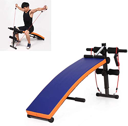 HIGHKAS Sit-Up Bench, Curved Sit Up Board Workout Slant Bench, Height Adjustable, Multiple Fixing Nuts, Reduce Sloshing, Suitable for Office, Balcony