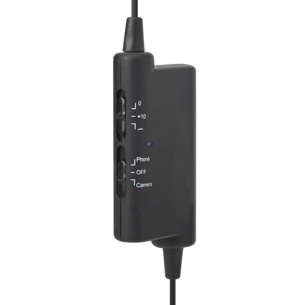 LYM-DM2 Cable Micrófono de Solapa de Solapa Micrófono Externo con Cable de 3.5mm Entrevista Clip de Collar Externo Mic Micrófono de Solapa con Clip de Manos Libres para Grabación de Teléfono