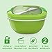 Bentgo Salad Container - 54 oz Bowl with 4-Compartment Toppings Tray, Leak-Proof Dressing Container, Reusable Fork, BPA-Free Lunch Box for Meal Prep & Food Storage; Removable Bento Tray (Green)