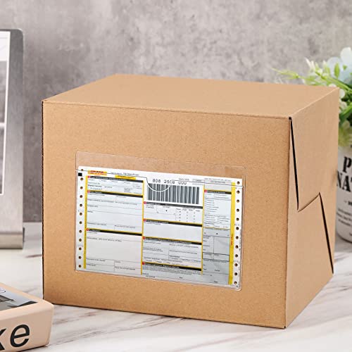 Image of Chinco 30 Pcs Self Adhesive Pockets, Bin Labels for Storage Bins, Clear Pocket Label Sleeves, Plastic Index Card Holder with Top Open for Organizing Bins Box Drawer(9.9 x 7 Inches)