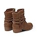 DREAM PAIRS Girls SDBO225K Ankle Boots Side Zipper Low Heels Boots Size 13 CAMEL