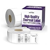 KOGLEE rayfook 高性能 感熱ラベルシール 40×30mm 2巻計1600枚 デスクトップ感熱ラベルプリンター用、合成サーマル紙/BPAフリー/破れない/防水/耐油/耐アルコール/RDロールプレカット紙ラベルステッカー、郵便宛名/ＱＲ/バーコード/値札/食品表示/商品名前/FBA/物流配送/PDラベルなどに最適です