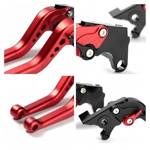 Palanca de embrague corta para rutas en Aprilia Tuareg 660 con manetas rojas de 2024 5