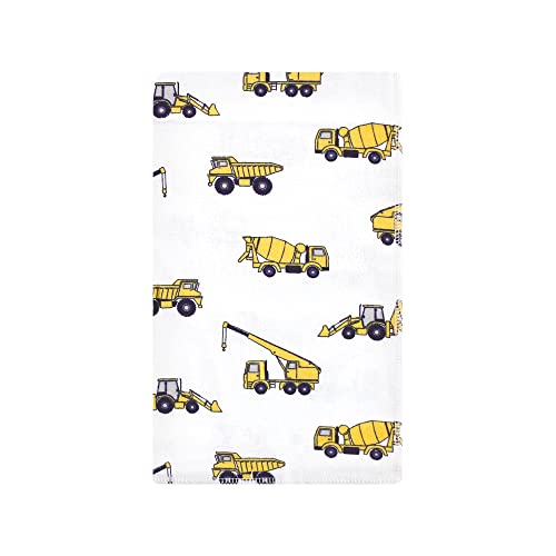 Image of Hudson Baby Unisex Baby Cotton Flannel Burp Cloths, Construction, One Size