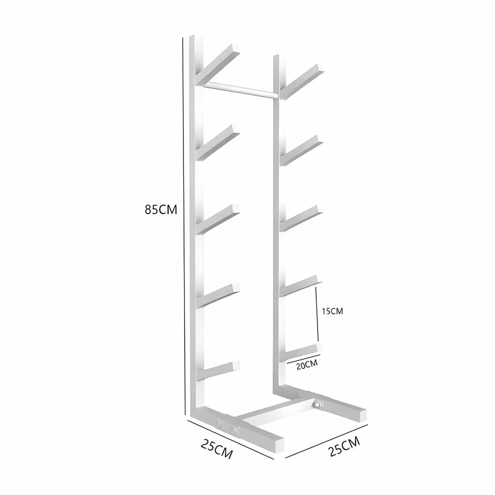 LXHELIVERY Support À Snowboard sur Pied, Support D'organisation Gymnastique À Domicile, Présentoir Tableau D'échantillons, Support Rangement Tapis Sport Skis/Scooter, Garage/Magasin(White,25x25x85cm)