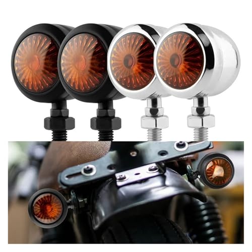 Luz intermitente de motocicleta luz intermitente de metal ámbar delantera trasera 3