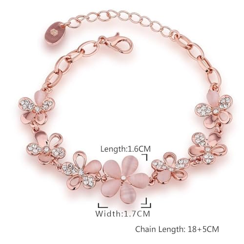 Image of Shining Diva Fashion Crystal Collection Gold Plated Jewellery Set for Women (Rose Gold)(rrsdcmb280 8306b 9580er)