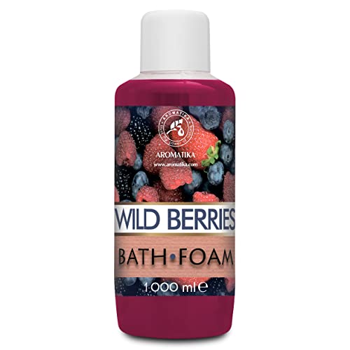 Badeschaum Wildbeeren 1000 ml - Guter Schlaf - Schönheit - Baden - Körperpflege - Wellness - Entspannung - Aromatherapie - SPA - Wildbeeren Aroma - Schaumbäder