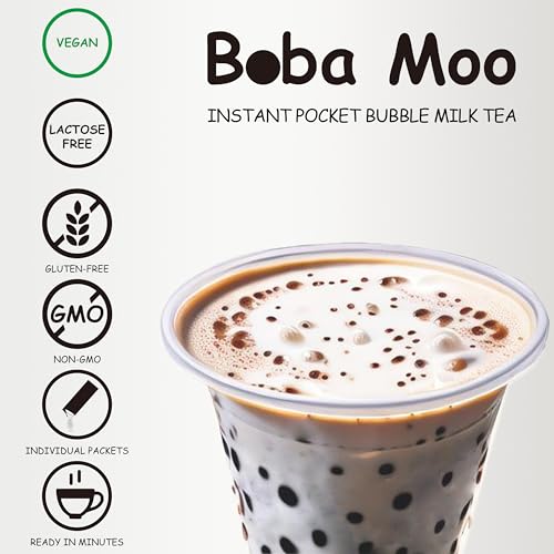 Boba Moo X Premium Boba Tea Kit Combo (Classic & Taro) - Only 5,000 Kits Yearly, Small Batch Bubble Tea Kit With Boba Tapioca Pearls, Exceptional Taste & Chewiness, Vegan, Lactose-Free, 10 Servings