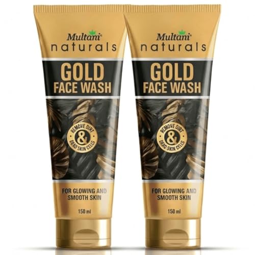 Image of Multani Gold Face Wash 150ml (Pack of 2) | Instant Glow Brightening Cleanser | Real Gold Dust Anti-Aging Formula | Deep Cleansing Radiance Booster | For All Skin Types