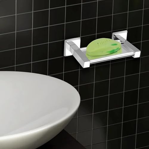 Image of Plantex (Primax) Soap Dish for Bathroom /Stainless Steel Soap Holder /Soap Stand /Soap Case /Bathroom Accessories - (Chrome)