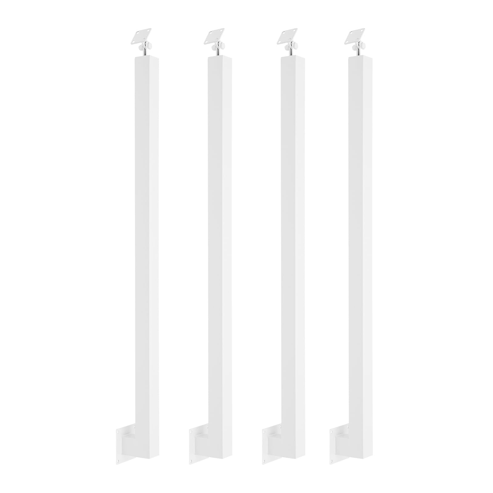 Poteaux d'escalier métalliques extérieurs carrés ajustables en applique