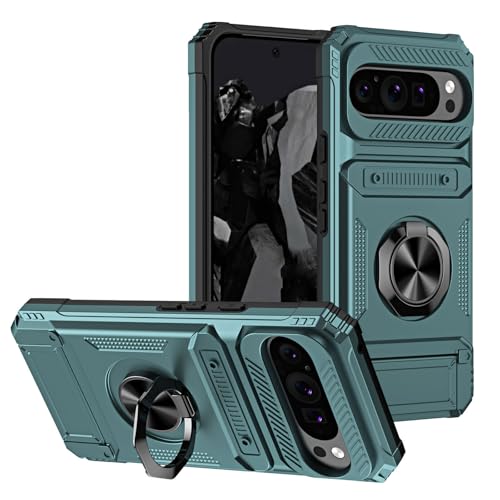 Coque Google Pixel 10 Pro rigide antichoc silicone vert avec protection écran surélevée