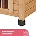 Kerbl Pet Katzenhaus Rustica, Braun/Grün, 57x45x43 cm, Holz, mit Schwingtüre, Plexiglasfenster, höhenverstellbare Kunststofffüße