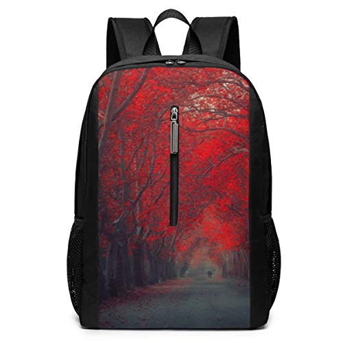 Preisvergleich Produktbild Rucksack, Motiv: Natur, Landschaften, Straßen, Pfade, Bäume, Park, Business, Laptoprucksack, widerstandsfähige Tasche, Tagesrucksack, passend für 17-Zoll-Computer und Notebooks, lässiger Tagesrucksack