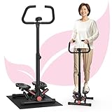 I-uki Sport 健康ステッパー 組立簡單 足踏み健康器具 ツイストエアロステッパー 静音 負荷調整付き 床保護/モニター/ハンドル/専用パワーバンド付き 踏み台で全身トレーニングと筋トレ 室内運動不足を解消 自宅トレ 有酸素運動 運動器具 最大承重量110kg メーカー 高齢者足を鍛える器具 保証1年