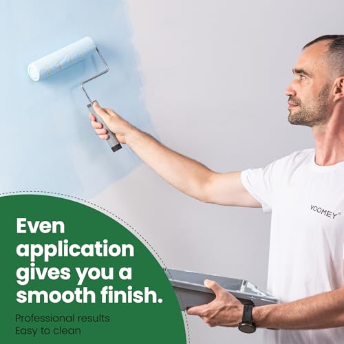 17-teiliges Farbroller-Set – Farbroller, 22,9 cm 10,2 cm, Farbrollerrahmen, Farbschalen, Mikrofaser-Rollerabdeckung, Farbset für Hausmalerei, Pinsel zum Malen von Wänden