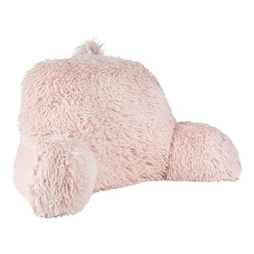Klear Vu BR444-353 Shaggy Reading Pillow Back Rest Body Pillow For Adults And Kids, Lumbar And Arm Support On Bed, Chair, Couch, Sofa And Floor, 30 Inch X 21", One Size, Dusty Rose thumb #2