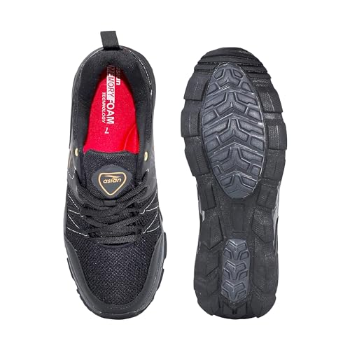 Image of ASIAN Men's Everest-04 Sports Trekking & Hiking,Walking Running Shoes with Rubber Outsole & Memory Foam Insole Lace-Up Shoes for Men's & Boy's