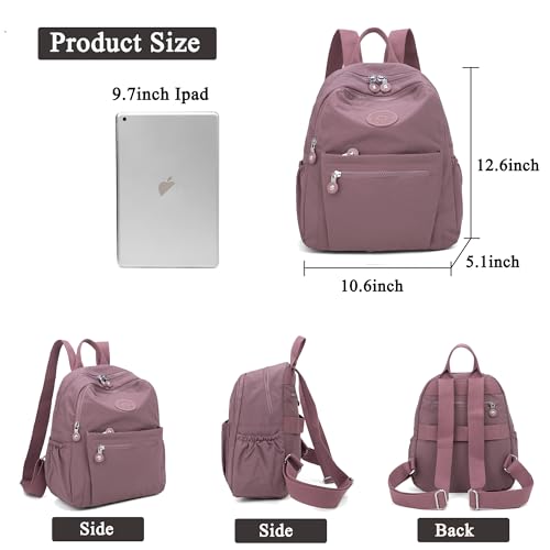 Image of Pealwel Mini Backpack Purse for Women,Small Nylon backpacks for Ladies Backpacks Women Anti Theft Travel Bag (Pink)
