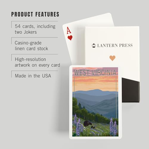 Lantern Press West Virginia Baraja Póker 52 cartas miniatura 3