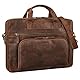 STILORD ’Cyrus’ Vintage Laptoptasche 17 Zoll Leder Herren Groß Business-Tasche Echtleder Umhängetasche für Laptop 17,3 Zoll Arbeit Business Reise, Farbe:zamora - braun