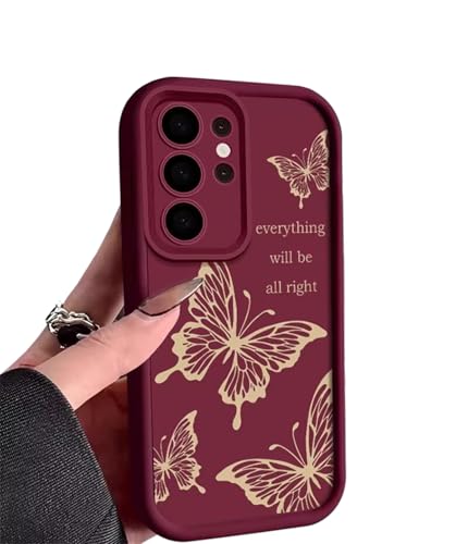 Coque Galaxy S26 Ultra Rouge Papillon Protection Antichoc Silicone Souple
