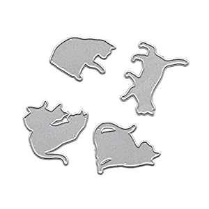 Shntig Katzen Stanzformen Set für Scrapbooking