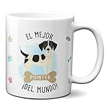 Planetacase Taza el Mejor Pointer del Mundo Regalo Original Taza Perro Ceramica 330 mL