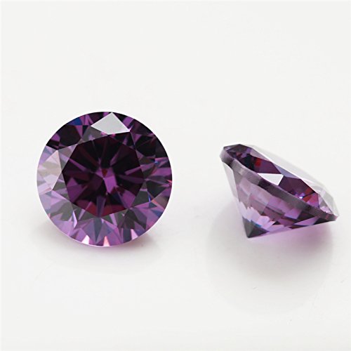 500PCS 3.0mm AAAAA Round Machine Cut Amethyst Loose CZ Stone Cubic Zirconia (3.0mm 500pcs)