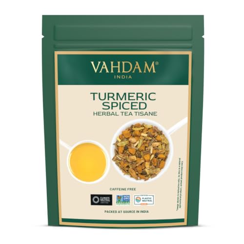 VAHDAM Turmeric Spice Tea (3.53 oz| 50+ Cups) Caffeine Free Herbal Tea