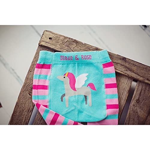 Meia Calça Legging Infantil Unicórnio 1-2 anos, Blade and Rose, Rosa