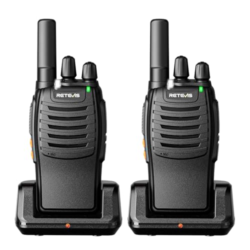 Retevis H777 Walkie Talkie, Funkgerät Set PMR, Funkgeräte Lizenzfrei, Typ C und USB-Ladestation, Handfunkgerät mit LED-Licht und Notfall-Warnungen für Familie, Camping (2)