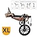 WSPWFQ Dog Wheelchair for Large Breeds - XL/XXL Sizes, One - Click Wear, Breathable Mesh, All - Terrain Dual - Bearing Wheels(XL)