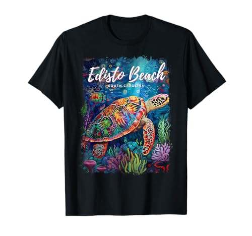 Edisto Beach South Carolina Buceo Vacaciones Tortuga marina Camiseta