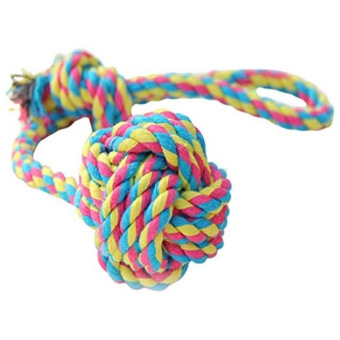 ppactvo Dog Rope Toy Puppy Toy Natural Cotton Rope Ball Dog Interactive Toy Beneficial To Dog's Mental Health Teeth Cleaning Best Gift For Small Medium Dogs S Cover